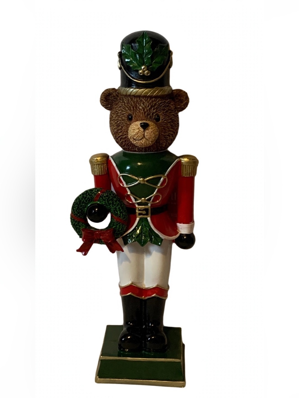 NWT. MARTHA STEWART Holiday Bear Nutcracker Figurine